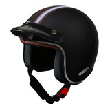 Casco Vertigo Vintage Maya2 Negro Mate Talle S