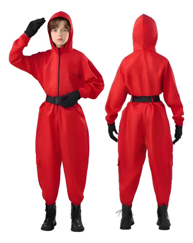 Disfraz Rojo De El Juego Del Calamar 2025 Para Niños: Traje