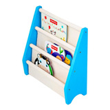 Rack Para Livros Infantil, Standbook Montessoriano Mini Azul