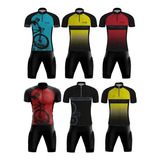 Conjunto De Ciclismo Ciclistas Bermuda Gel Camisa Masculino 