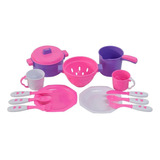 Set Panelinha, Kit De Cocina De Juguete, Calesita De Color Violeta Con Rosa
