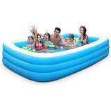 Piscina Inflable Para Niños 3mx1,85cmx60cm De 3 Rings