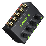 Linkfor Mezclador De Audio Estéreo De 4 Canales Cx400 Soport