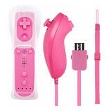 Controle Wii Remote Plus + Nunchuk Para Nintendo Wii/u Rosa