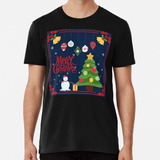 Remera Vector De Navidad Algodon Premium