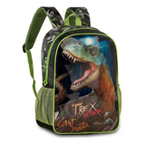 Mochila Costas Escolar Infantil Dinossauro T-rex - Clio