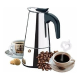 Cafeteira Expresso Italiana 9 Cafés Xícaras Aço Inox 450ml