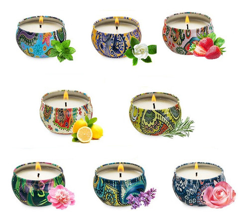 Cera Para Velas Aromáticas, Velas Decorativas Hogar 8 Piezas