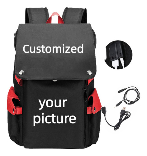 Mochila De Gran Capacidad Personalizada Su Foto