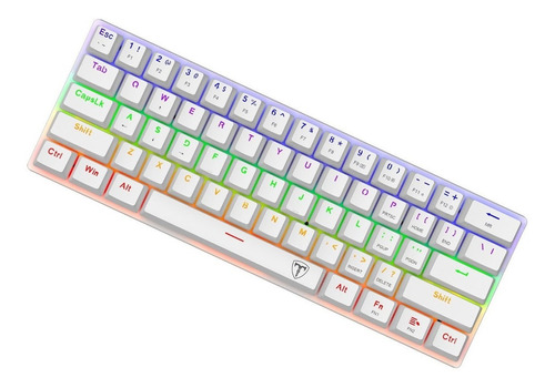 Teclado Gamer Mecanico T-dagger Arena White Rgb Outemu Brown