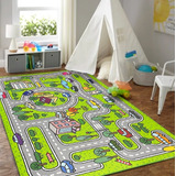 Alfombra Infantil Pistas Calles 100x140cm Kreatex