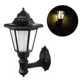 Foco Farol Led Solares Jardin O Para Pared Luz Calida