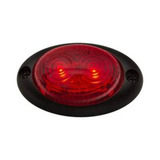 Optica Faro De Posicion 12/24v Ovalado 2led Rojo Baiml