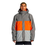 Campera Dc Snow Hombre Defy Gris-naranja Cli