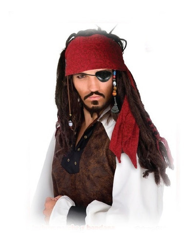 Peluca Jack Sparrow - Piratas Del Caribe - Cotillon Disfraz