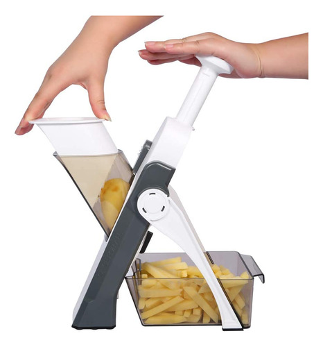 Safe Mandoline Slicer 5 In 1 Vegetable Food Potato Cutt...