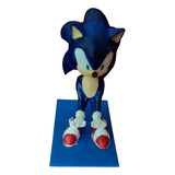 Figura Sonic Posa Celular Impresa En 3d Y Pintada A Mano