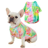 Camisetas Coloridas Para Perros Pequeños En Tie Dye, Suaves 