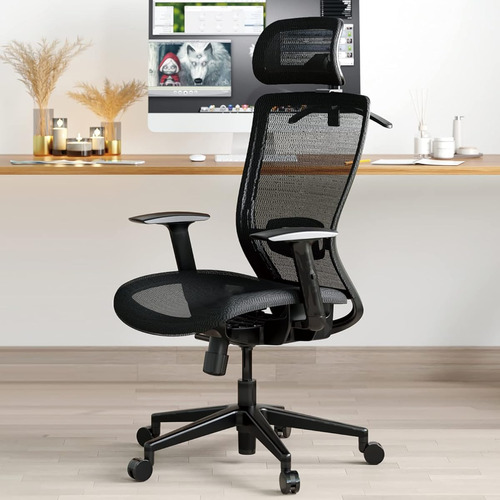 Silla De Oficina Ergonomica Ajustable Con Soporte Lumbar