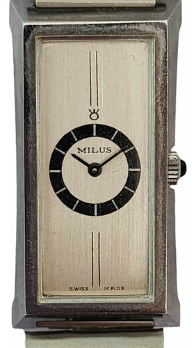 Reloj Milus Swiss Made Rectangular Año 73 Nuevo Retro