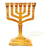 Candelabro Ménora (menorah)12tribos De Israel Grande 16cm