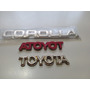 Emblemas En Letras Doradas Cromadas  Toyota Corolla  Toyota Corolla