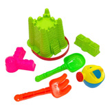 Balde Playero Moldes Castillo Set Juguetes Para Playa Niños