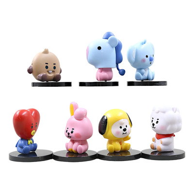 Paquete De 7 Figuras Bts Bt21 K-pop Sentados Tata Koya