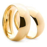 Par De Alianças De Ouro 18k 6mm 8 Gramas Casamento