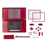 Carcasa Para Nintendo Ds Lite Rojo Metalico (sólido)