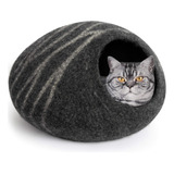 Meowfia Premium Felt Cat Bed Cave  Mediano  - Cama Hecha A M