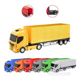 Caminhão Brinquedo Iveco Hi Way Baú Miniatura Infantil 339