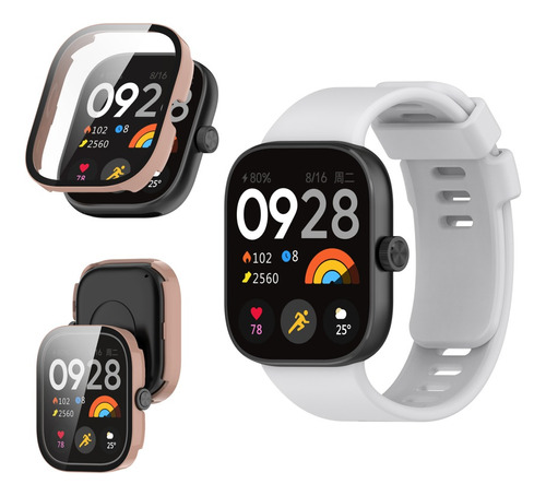 Pulsera De Repuesto Para Redmi Watch 4 + Funda Rosa