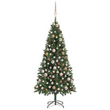 Árbol De Navidad Con Luces Led, Piñas Y Bolas - Artificial V