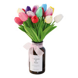 Tulipanes Flores Artificiales Decoración Hogarlight Pink-2