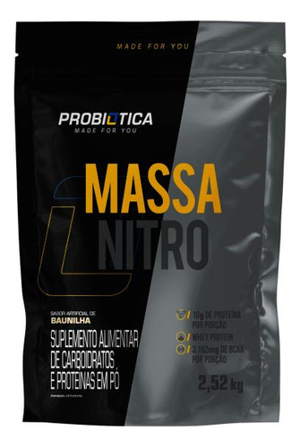 Suplemento Probiótica Massa Nitro - Chocolate - Refil 2,52kg