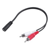 Cable Av Estéreo Hembra De 3,5 Mm, 2 Rca Macho, Audio Auxili