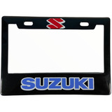 Marco Portaplaca Moto Suzuki Azul/rojo Placa Grande Se
