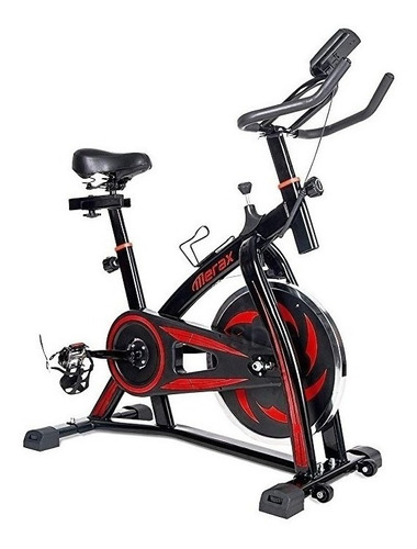 Bicicleta Estática Merax Mz 300 Series Para Spinning Color Negro Y Rojo