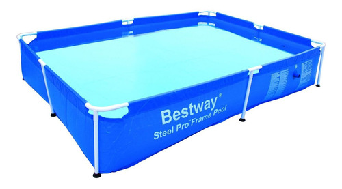 Alberca Estructural Rectangular Bestway 10471 Con Capacidad De 1500 Litros De 1.59m De Largo X 2.28m De Ancho Azul