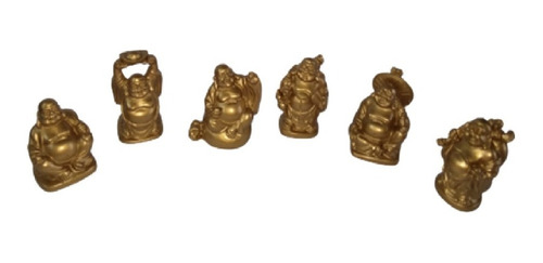 6 Mini Enfeite Do Buda Ornamento Resina 3 Cm