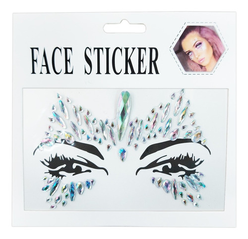 Face Sticker Diamantes Cara Y Cuerpo Tornasol Nº4