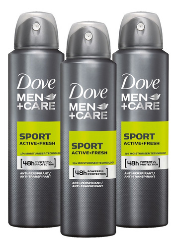 Pack De 3 Unidades Desodorante Dove Men Sport Active - Fresh