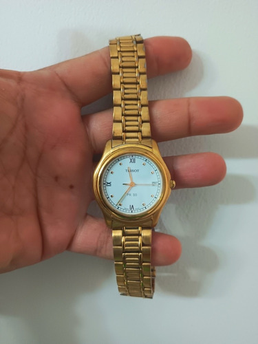 Reloj Tissot Pr50 Calsico Enchapado En Oro De 24 Micrones