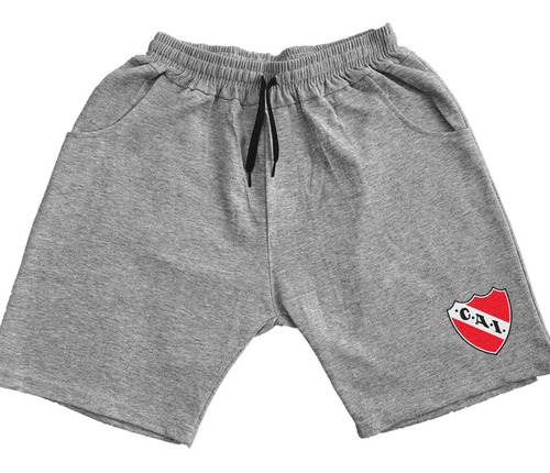 Pantalon Short De Algodon Futbol Argentino Gris Melange