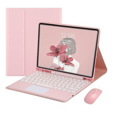 Capa De Teclado E Mouse Para Samsung Galaxy Tab S6 Lite Ñ Cor Rosa-claro