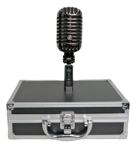 Microfone Arcano Vintage Vt-45 Bk1 Com Maleta