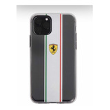 Funda Ferrari Pista Compatible A iPhone 11 Pro Transparente