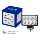 Refletor Holofote Luminaria Farol 24w Retangular Cor Da Carcaça Preto Cor Da Luz Branco-frio 12v/24v Bivolt