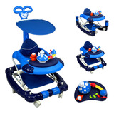 Andadera Para Bebe Caminadora Plegable 3en1 Juguetero Color Azul